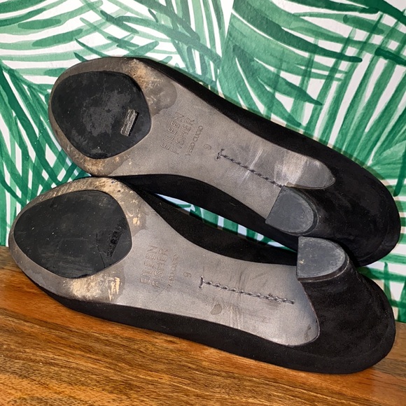 Eileen Fisher Black Suede Heels Women’s 9 - Picture 7 of 9